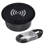 Solight DC65BW, bezdrôtová vstavaná nabíjačka 15 W, čierna