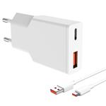 Solight DC71A, USB A+C nabíjací adaptér, 20W, fast charger
