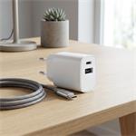 Solight DC71B-W, USB-A+C fast charger nabíjací adaptér, 20W