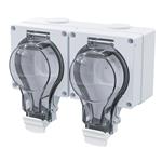 Solight dvojzásuvka IP66, vodotesná a prachotesná