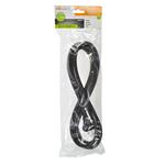 Solight flexo šnúra, 2.5m, 2 x 1.5mm2, gumová, čierna