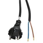 Solight flexo šnúra, 2.5m, 2 x 1.5mm2, gumová, čierna