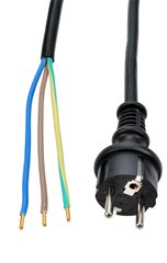 Solight flexo šnúra, 2.5m, 3 x 1.5mm2, gumová, čierna