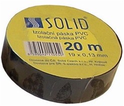 Solight izolačná páska, 19mm x 0,13 mm x 20m, čierna