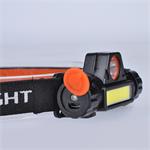 Solight LED čelové nabíjacie svietidlo, 3W + COB, 150lm + 60lm, Li-ion, USB