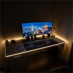 Solight LED COB opasok, 3m, 7W/m, 500lm/m, teplá biela, USB napájanie, vypínač, 8mm