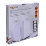 Solight LED mini panel CCT, prisazený, 24W, 1800lm, 3000K, 4000K, 6000K, okrúhly