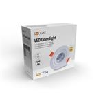 Solight LED podhľadové svietidlo bodové, 5W, 400lm, 3000K, okrúhle, 38°, biele