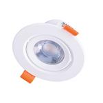 Solight LED podhľadové svietidlo bodové, 5W, 400lm, 3000K, okrúhle, 38°, biele