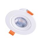 Solight LED podhľadové svietidlo bodové, 5W, 400lm, 4000K, okrúhle, 38°, biele