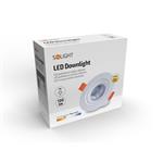 Solight LED podhľadové svietidlo bodové, 9W, 720lm, 3000K, okrúhle, 38°, biele