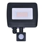 Solight LED reflektor Easy so senzorom, 30W, 2400lm, 4000K, IP44, čierny