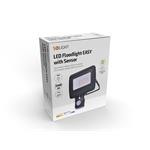 Solight LED reflektor Easy so senzorom, 30W, 2400lm, 4000K, IP44, čierny