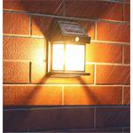 Solight LED solárna lampáš nástenná, teplá biela, 12x17cm, čierna