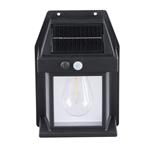 Solight LED solárna lampáš nástenná, teplá biela, 12x17cm, čierna