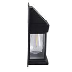 Solight LED solárna lampáš nástenná, teplá biela, 12x17cm, čierna