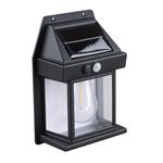 Solight LED solárna lampáš nástenná, teplá biela, 12x17cm, čierna