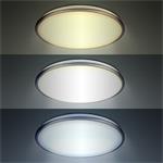 Solight LED stropné svetlo Silver, okrúhle, 24W, 1800lm, stmievateľné, diaľkové ovládanie, 38cm