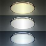 Solight LED stropné svetlo Silver, okrúhle, 24W, 1800lm, stmievateľné, diaľkové ovládanie, 38cm