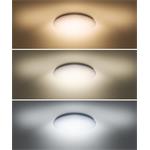 Solight LED stropní svietidlo PLAIN, 3CCT, 24W, 1920lm, 3000K, 4000K, 6000K, okrúhle, 38cm