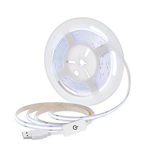 Solight LED svetelný pás, 3CCT, 5m, sada s 12V adaptérom a diaľk. ovládačom, 8W/m, IP20, 8mm