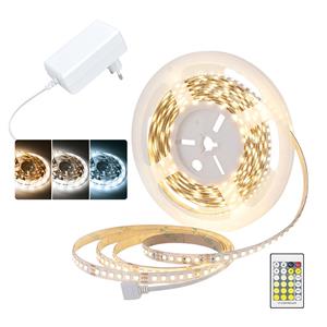 Solight LED svetelný pás, RGB, 3m, sada s 12V adaptérom a DO, 7,2W/m, IP20