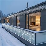 Solight LED vianočná girlanda, cencúle, 200 LED, 10m, IP44, studené biele svetlo