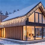 Solight LED vianočná girlanda, cencúle, 300 LED, 15m, IP44, teplé biele svetlo