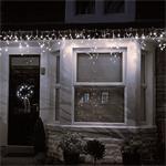 Solight LED vianočné záves, cencúle, 120 LED, 3m x 0,7m, prívod 6m, vonkajšie, teplé biele svetlo