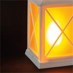 Solight LED vianočný lampáš biely, 20cm, časovač, 2x AA