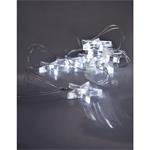 Solight LED vianočný reťaz, hviezdy, 1m, 10x LED, 2x AA, biele svetlo