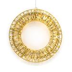 Solight LED vianočný veniec 3D, 150 LED, 50cm, IP44, teplá biela, časovač