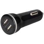 Solight nabíjačka USB, adaptér do auta 2x USB, 12 - 24V DC, čierna