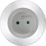 Solight nočné LED svetielko s priebežnou zásuvkou, biela svetla, senzor, 230V