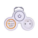 Solight P105, rozbočovač, 2x 10A, biely-sivý, vypínač
