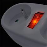 Solight P107, rozbočovač, 2 x 10A, biely, vypínač