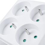 Solight P108, rozbočovač, 4 x 10A, biely