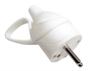 Solight P52, zástrčka priama s úchytom 230V biela