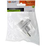 Solight P75 zástrčka lomená, s priebežnou zásuvkou