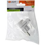 Solight P75 zástrčka lomená, s priebežnou zásuvkou