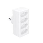 Solight P82, elektrická rozdvojka 230V, 4x 2,5A (typ C), biela