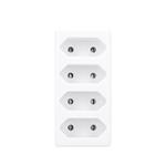Solight P82, elektrická rozdvojka 230V, 4x 2,5A (typ C), biela