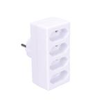 Solight P82, elektrická rozdvojka 230V, 4x 2,5A (typ C), biela