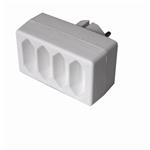Solight P82, elektrická rozdvojka 230V, 4x 2,5A (typ C), biela