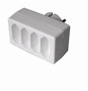 Solight P82, elektrická rozdvojka 230V, 4x 2,5A (typ C), biela