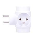 Solight P91, elektrická rozdvojka 230V, 3x 10A, biela