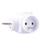 Solight P91, elektrická rozdvojka 230V, 3x 10A, biela