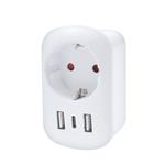 Solight PA03UKPD20, cestovný adaptér s USB A+C 20W PD do Veľkej Británie, typ G