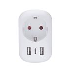 Solight PA03UKPD20, cestovný adaptér s USB A+C 20W PD do Veľkej Británie, typ G