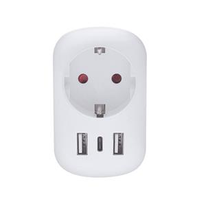 Solight PA03UKPD20, cestovný adaptér s USB A+C 20W PD do Veľkej Británie, typ G